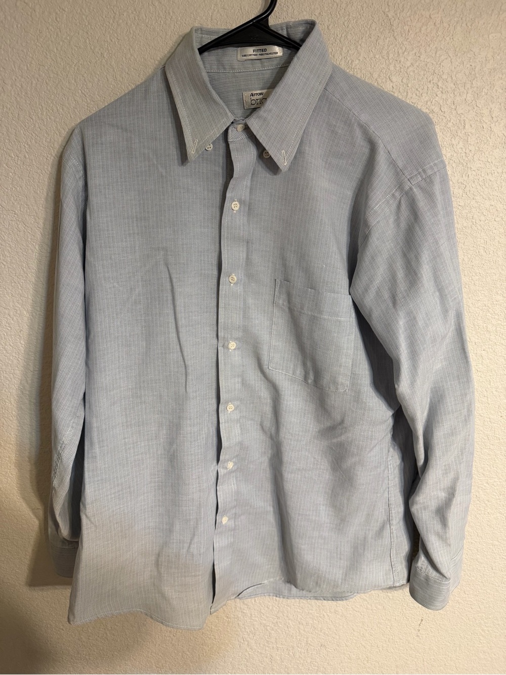 Arrow Light Blue Subtle Check Button-Down Shirt